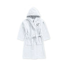 BYFT Daffodil Kids Hooded Bathrobe | Monogrammed Letter 'T' | Soft Cotton Comfort