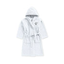 BYFT Daffodil Kids Hooded Bathrobe | Monogrammed Letter 'V' | Soft Cotton Comfort
