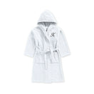 BYFT Daffodil Kids Hooded Bathrobe | Monogrammed Letter 'X' | Soft Cotton Comfort