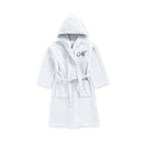 BYFT Daffodil Kids Hooded Bathrobe | Monogrammed Letter 'M' | Soft Cotton Comfort