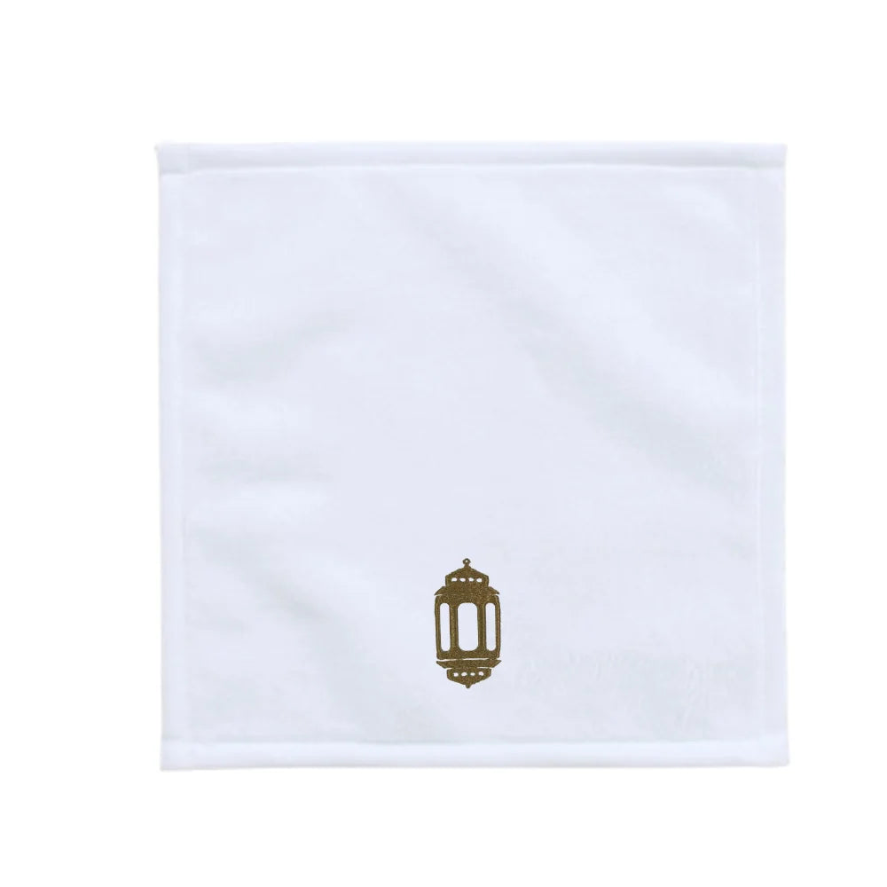 BYFT Embroidered For You Personalised Cotton Towel - Ramadan Lantern - Heritage Design High Quality Embroidery Perfect For Gifting