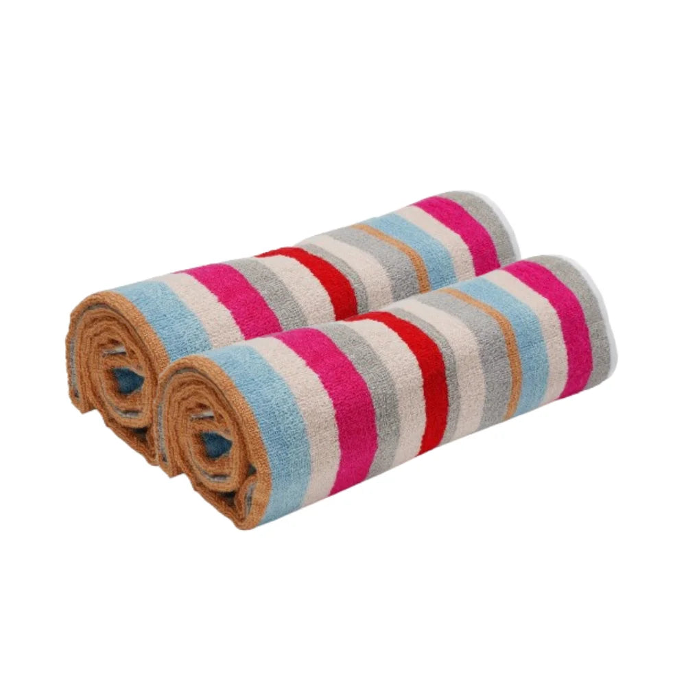 byft home design bath towel white stripe 70 x 140 cm 100 cotton 550 gsm