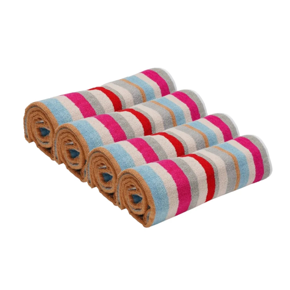 byft home design bath towel white stripe 70 x 140 cm 100 cotton 550 gsm