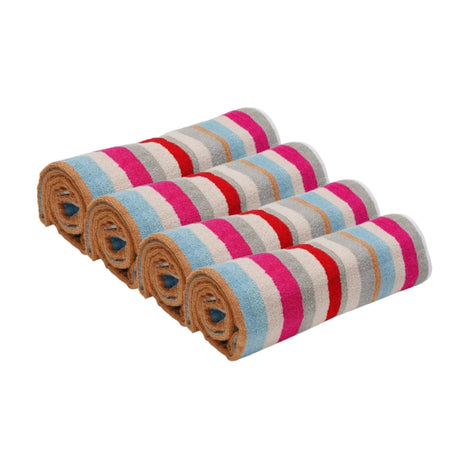 byft home design bath towel white stripe 70 x 140 cm 100 cotton 550 gsm
