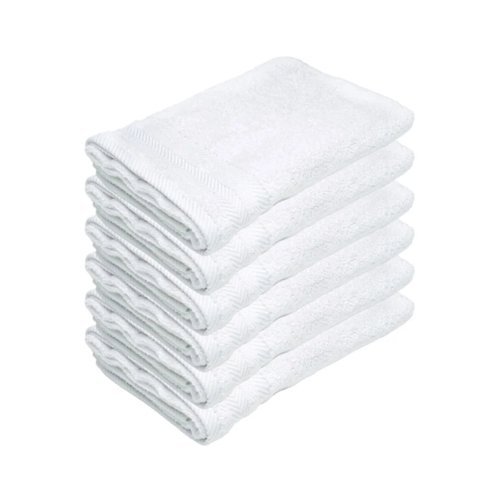 BYFT025173 Home Tex Design Bath Towel White 70 x 140 Cm 100 Cotton 400 Gsm Set of 06 ART BT024.webp