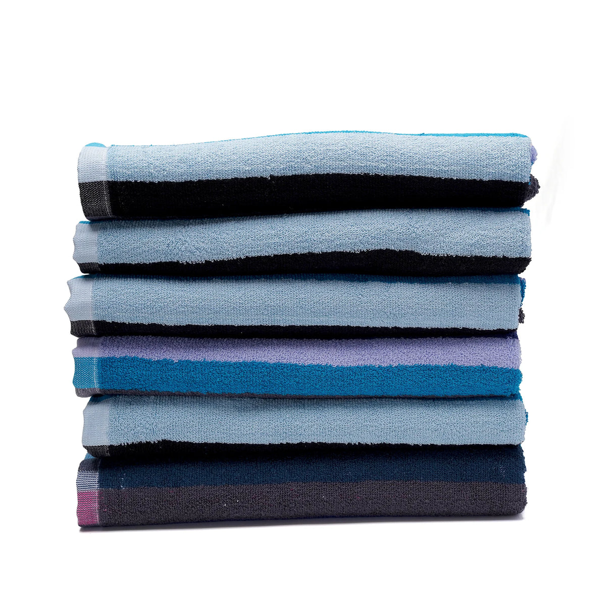 BYFT025174 Home Tex Design Bath Towel Blue 70 x 140 Cm 100 Cotton 550 Gsm Set of 06 ART BTYD003.webp