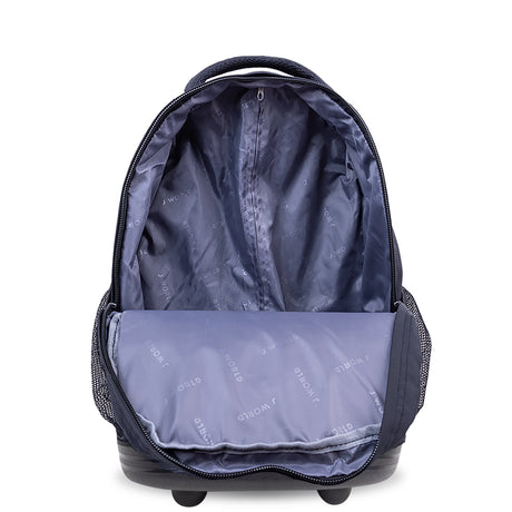 J World New York Sunrise Kids Rolling Backpack - BLACK - 18 Inch