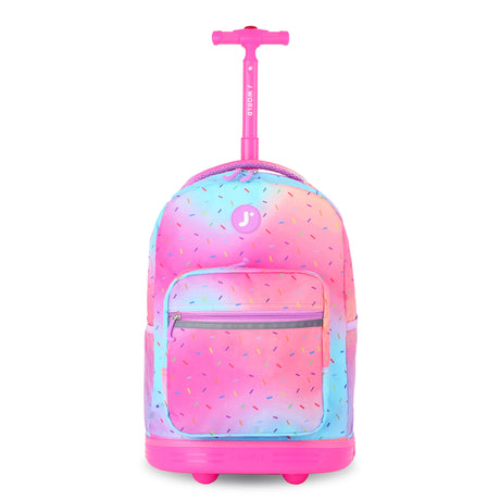 J World New York Sunrise Kids Rolling Backpack - CONFETTI - 18 Inch