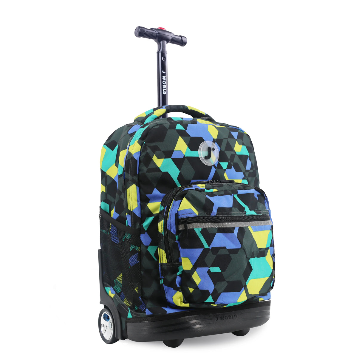 J World New York Sunrise Kids Rolling Backpack - CUBES - 18 Inch