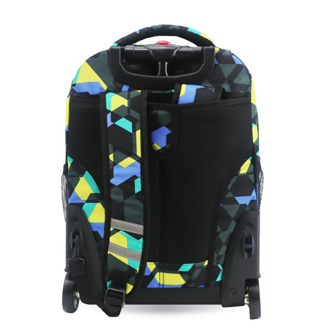 J World New York Sunrise Kids Rolling Backpack - CUBES - 18 Inch