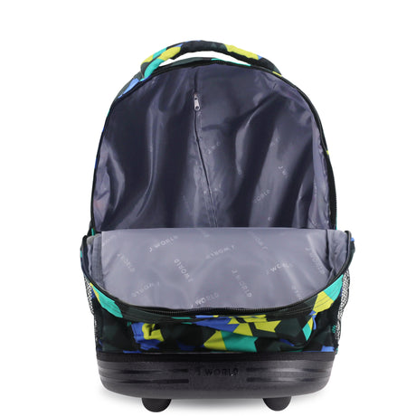 J World New York Sunrise Kids Rolling Backpack - CUBES - 18 Inch