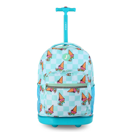 J World New York Sunrise Kids Rolling Backpack - ICE CONE - 18 Inch