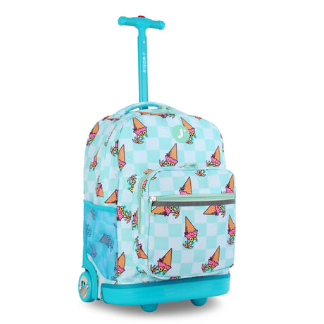 J World New York Sunrise Kids Rolling Backpack - ICE CONE - 18 Inch