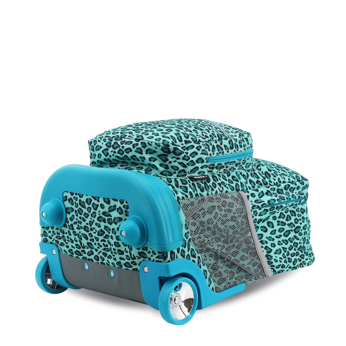 J World New York Sunrise Kids Rolling Backpack - MINT LEOPARD - 18 Inch