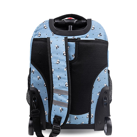 J World New York Sunrise Kids Rolling Backpack - PANDA - 18 Inch