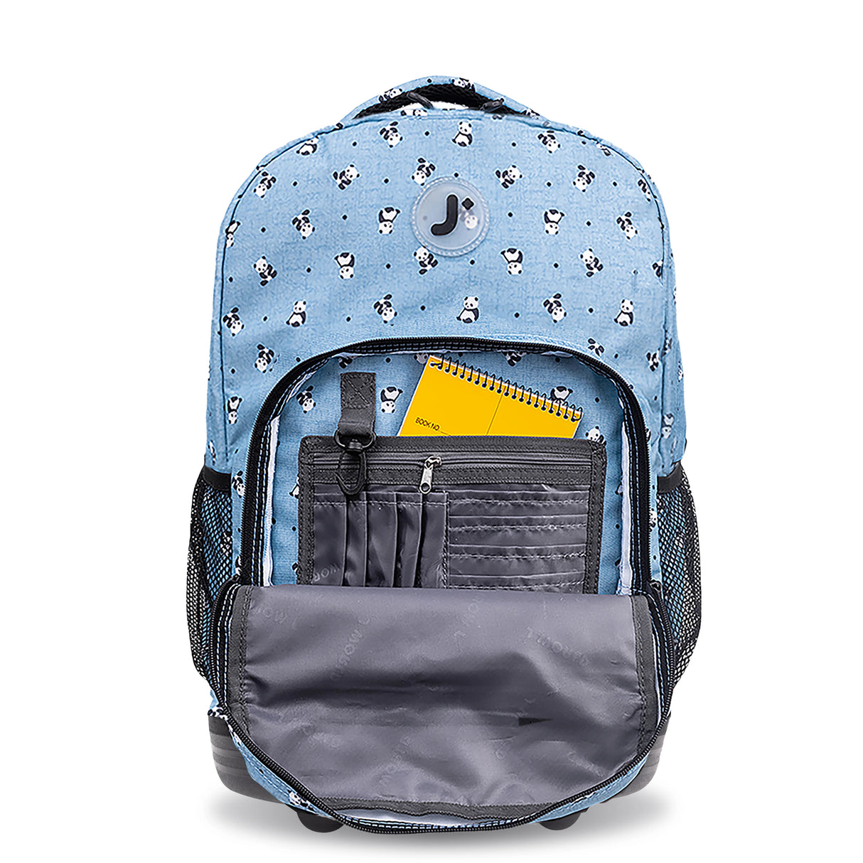 J World New York Sunrise Kids Rolling Backpack - PANDA - 18 Inch