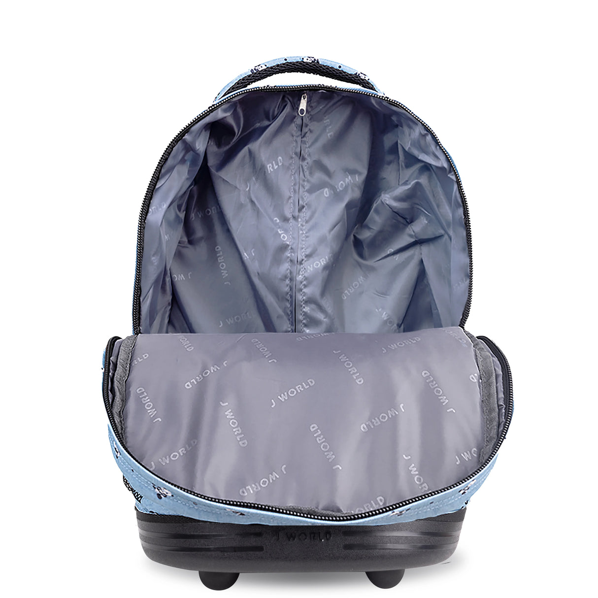 J World New York Sunrise Kids Rolling Backpack - PANDA - 18 Inch