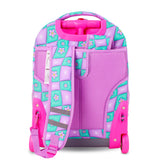 J World New York Sunrise Kids Rolling Backpack - PUFFY FLOWER - 18 Inch
