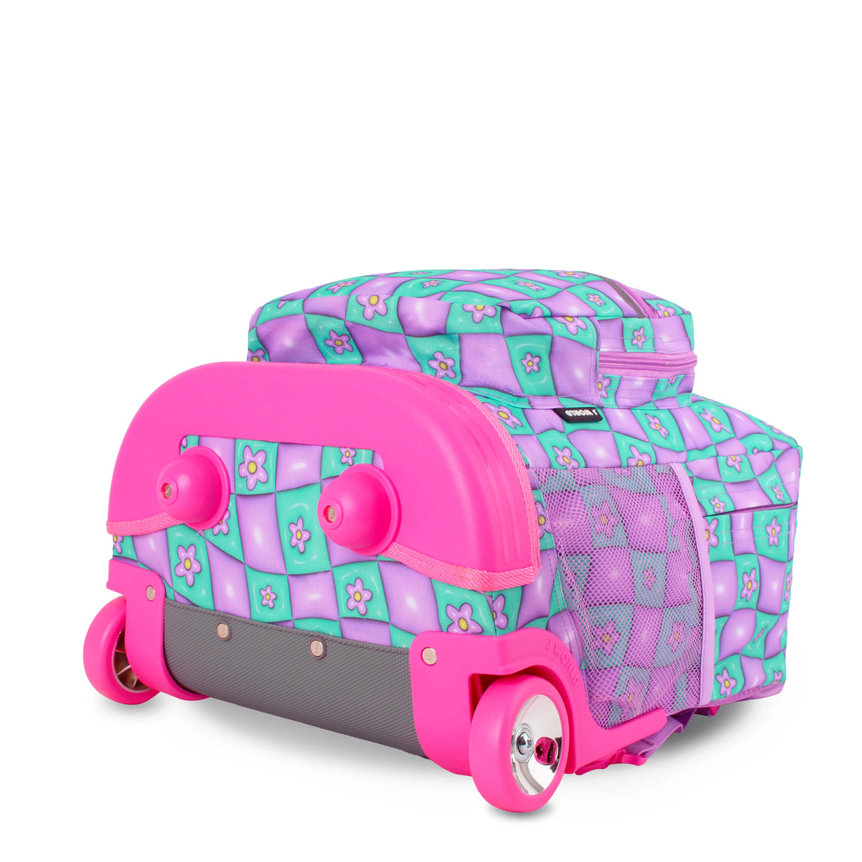 J World New York Sunrise Kids Rolling Backpack - PUFFY FLOWER - 18 Inch