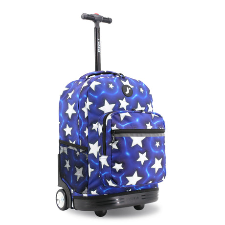J World New York Sunrise Kids Rolling Backpack - PUFFY STAR - 18 Inch