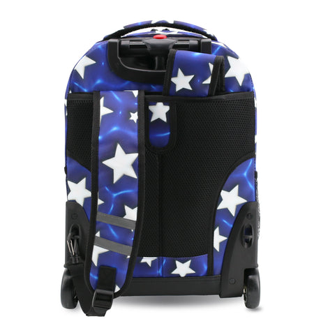 J World New York Sunrise Kids Rolling Backpack - PUFFY STAR - 18 Inch