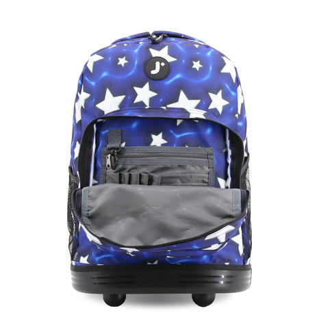 J World New York Sunrise Kids Rolling Backpack - PUFFY STAR - 18 Inch