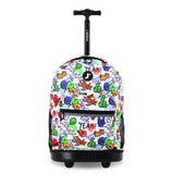 J World New York Sunrise Kids Rolling Backpack - STREET ART - 18 Inch