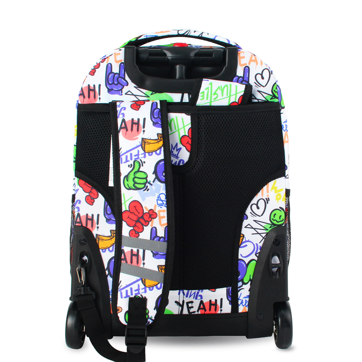 J World New York Sunrise Kids Rolling Backpack - STREET ART - 18 Inch