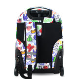 J World New York Sunrise Kids Rolling Backpack - STREET ART - 18 Inch
