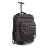 J World New York Sunrise Kids Rolling Backpack - ARGYLE BLACK - 18 Inch