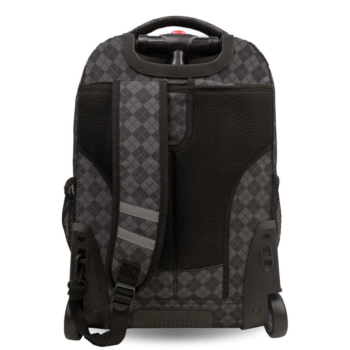 J World New York Sunrise Kids Rolling Backpack - ARGYLE BLACK - 18 Inch