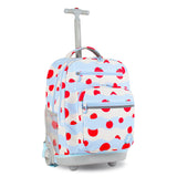 J World New York Sunrise Kids Rolling Backpack - FLOATING APPLE - 18 Inch