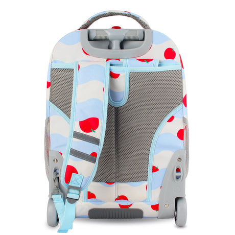 J World New York Sunrise Kids Rolling Backpack - FLOATING APPLE - 18 Inch