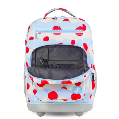 J World New York Sunrise Kids Rolling Backpack - FLOATING APPLE - 18 Inch