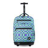 J World New York Sunrise Kids Rolling Backpack - PIXEL CHECKERS - 18 Inch