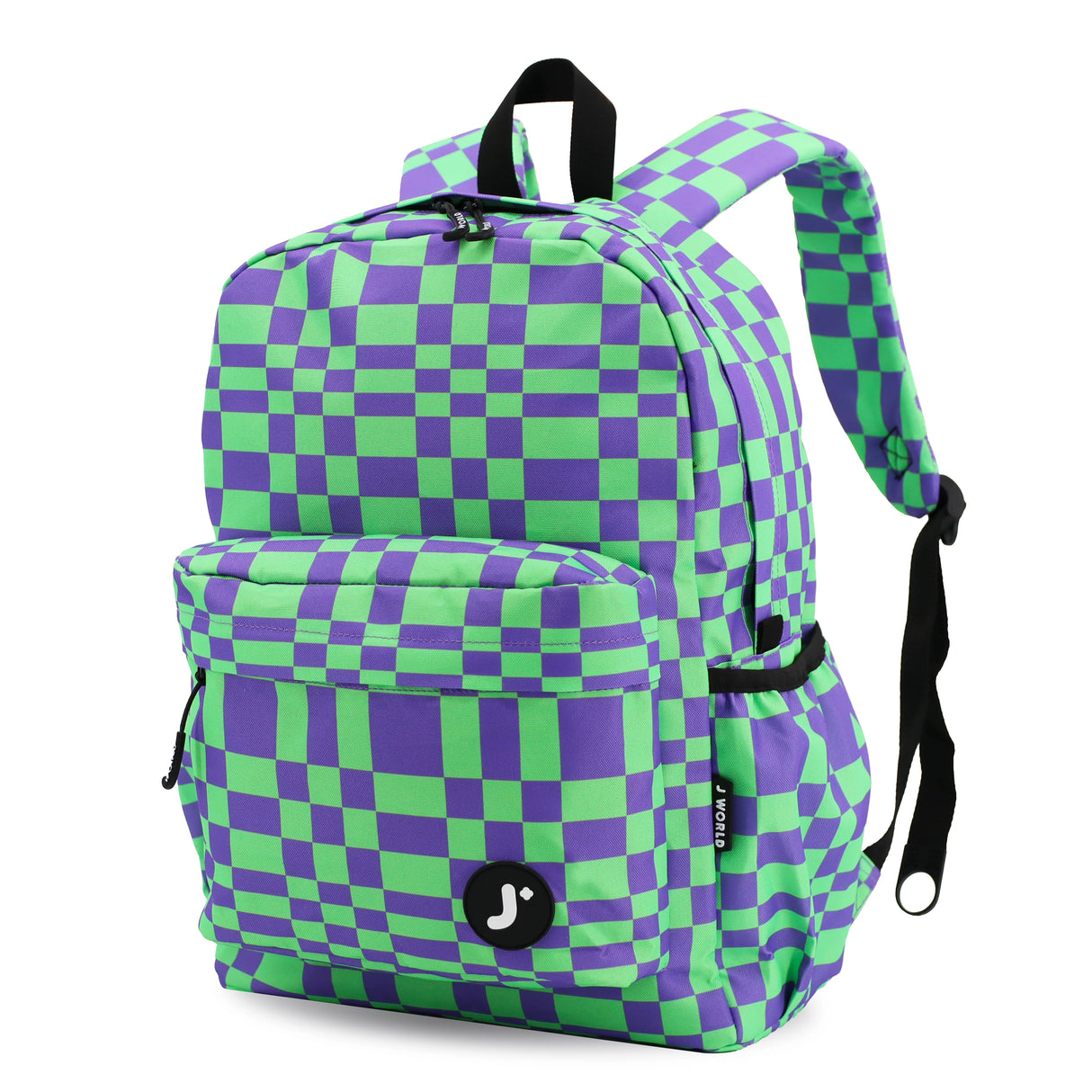 J World New York Unisex Kid's Oz School Backpack - PIXEL CHECKERS