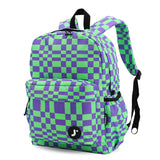 J World New York Unisex Kid's Oz School Backpack - PIXEL CHECKERS