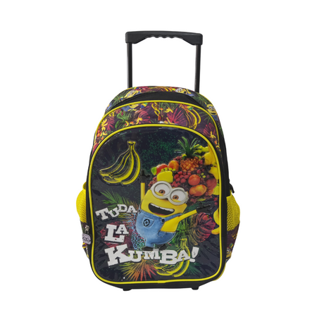 minions fun boy school trolley bag 16 inch kids cartoon school bag