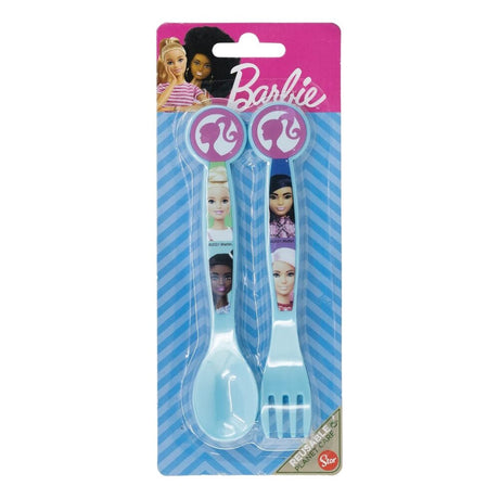 Disney 2 Pcs Pp Cutlery Set Barbie Bb22 Set of 01