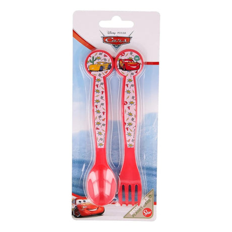 Disney 2 Pcs Pp Cutlery Set Cars Lets Race Set of 01