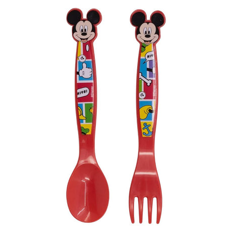 Disney 2 Pcs Pp Cutlery Set Mickey Mouse Better Together Set of 01