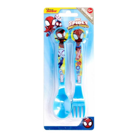 Disney 2 Pcs Pp Cutlery Set Spidey & Friends Team Set of 01