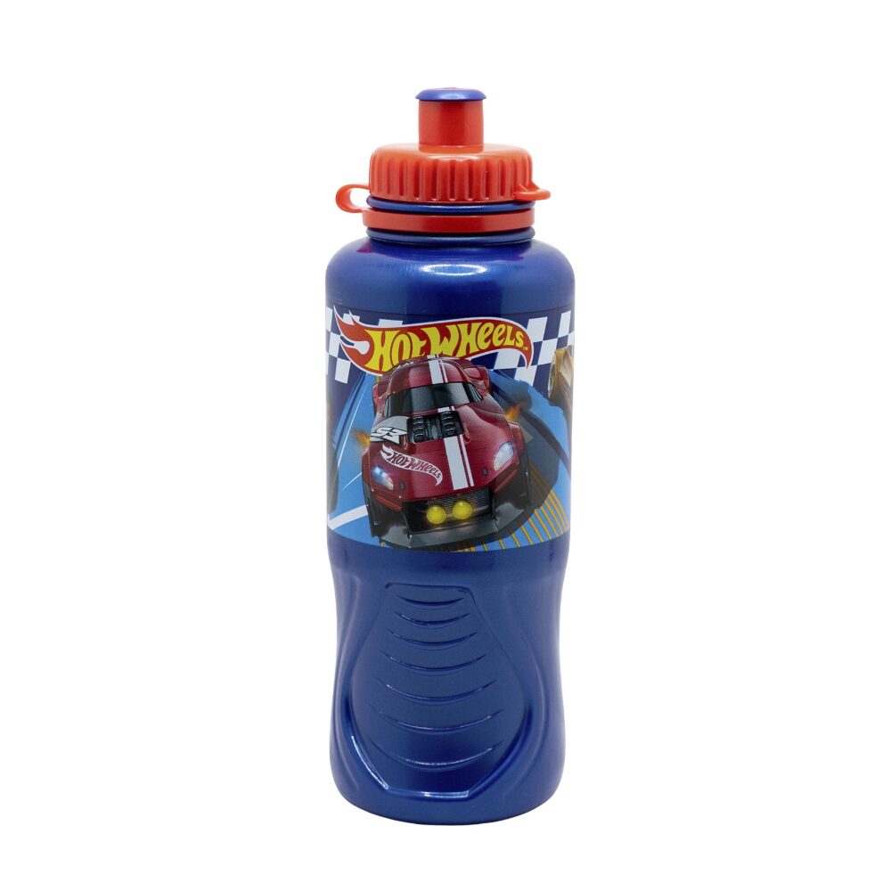 Ergo Sport Water Bottle 430 Ml Hotwheels Blue Fire Set of 01