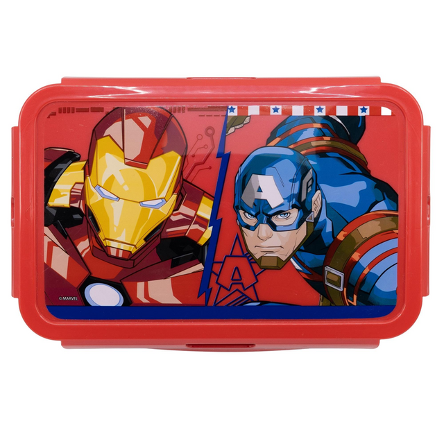 Marvel Lunch Box With Removable Compartments 1190 Ml Avengers Invincible Force Set of 01