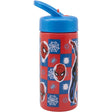 Marvel Playground Sipper Water Bottle 410 Ml Spiderman Arachnid Grid Set of 01