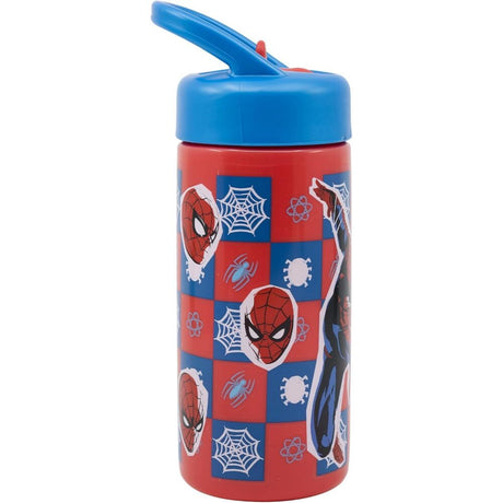 Marvel Playground Sipper Water Bottle 410 Ml Spiderman Arachnid Grid Set of 01