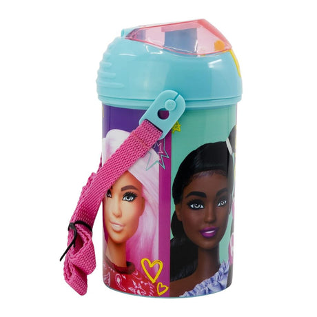 Stor Pop Up Canteen Water Bottle 450 Ml Barbie Bb22 Set of 01