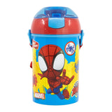 Stor Pop Up Canteen Water Bottle 450 Ml Spidey And Friends Set of 01