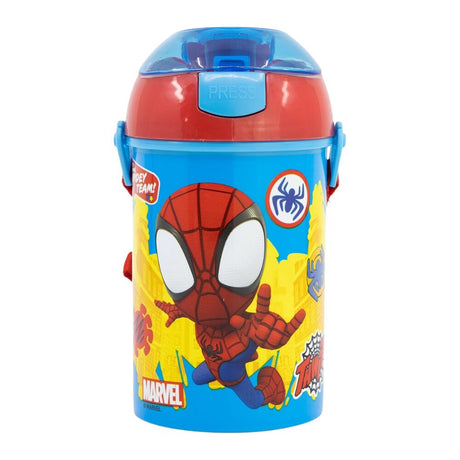 Stor Pop Up Canteen Water Bottle 450 Ml Spidey And Friends Set of 01