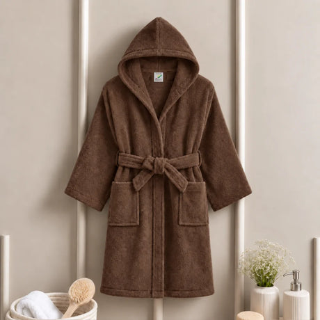 BYFT Daffodil Kids Hooded Bathrobe Luxury Cotton Soft, Absorbent, Quick-Dry